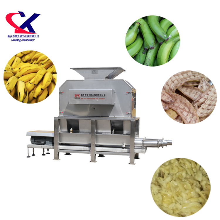 Fruit Processing Machine 3000KG/H Ripe Banana Peeling Machine  Banana Grinder Extractor Machine