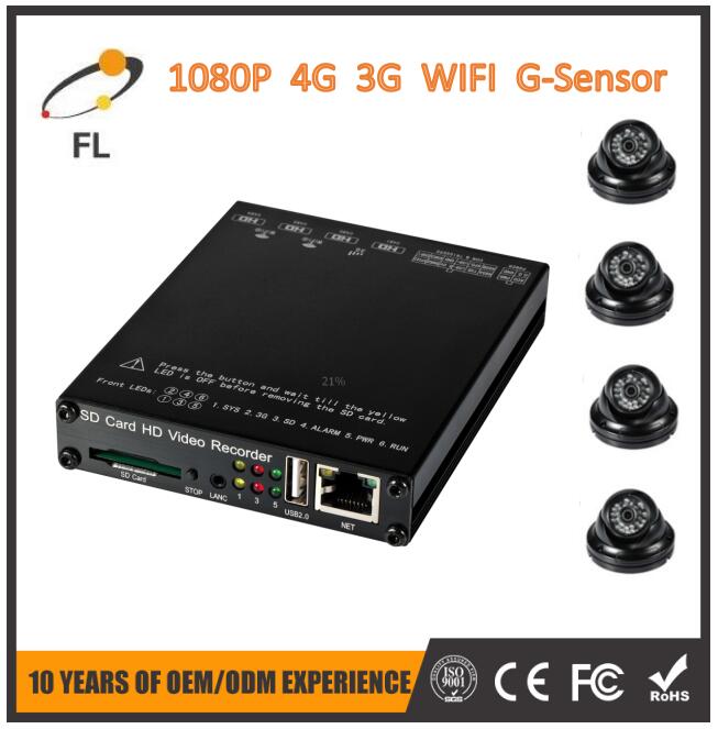 H.264 4CH HDD автомобильный видеорегистратор камеры мобильного DVR