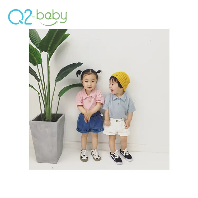 Q2-baby China Factory Summer Clothes Short Sleeved Cotton Casual Boys Girls Baby T-Shirts