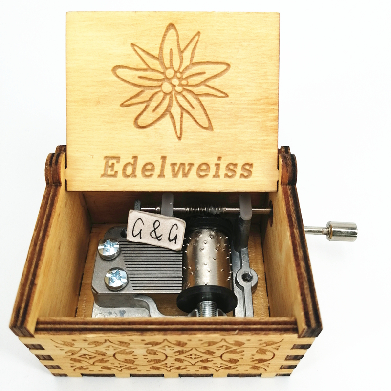 Заводская изготовленная на заказ деревянная музыкальная шкатулка Edelweiss