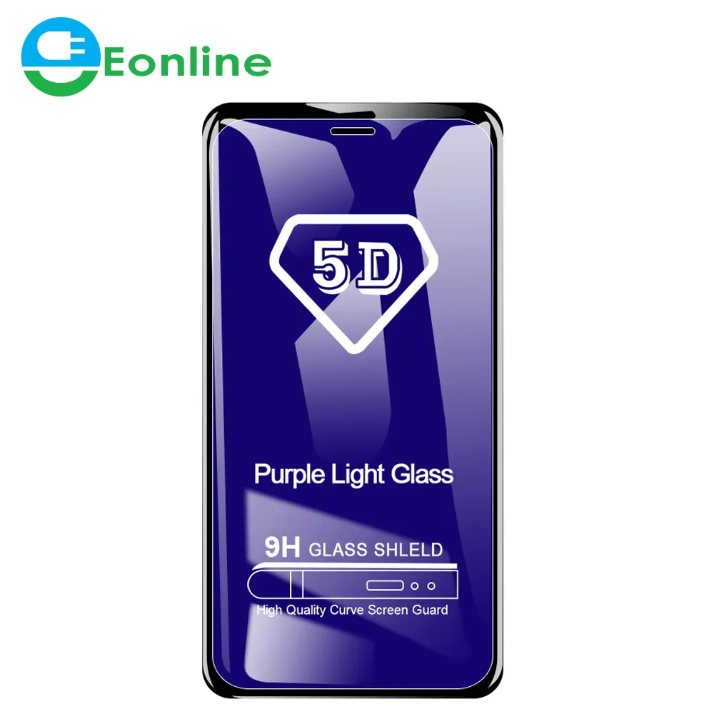 Закаленное 5d-стекло с полным покрытием для Huawei P10 Lite P Smart 2019, Huawei Mate 20, фиолетовая закаленная пленка