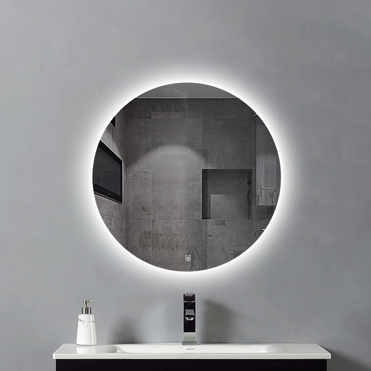 С подсветкой сенсорный светодио дный экран круглый светодиодный зеркало smart vanity зеркало с подсветкой круглый зеркало