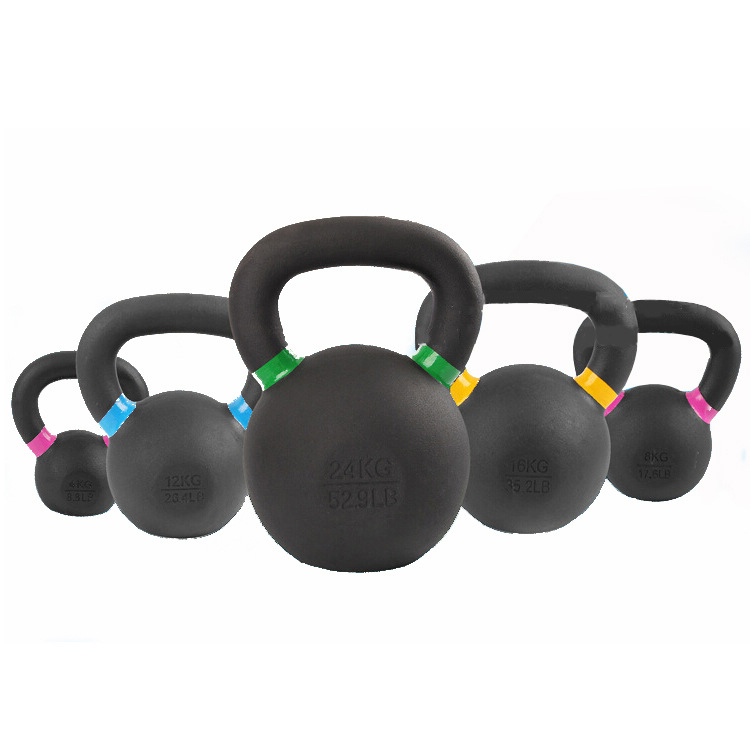 Спортивный логотип чугуна Kettlebell с порошковым покрытием живопись