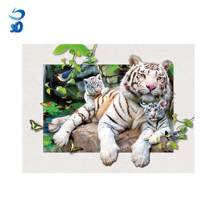 2019 новый дизайн lenticular 5d изображение тигра