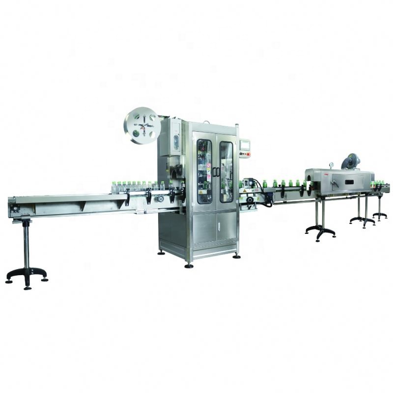 newest full automatic drink water bottle automatic bottle label shrink machine