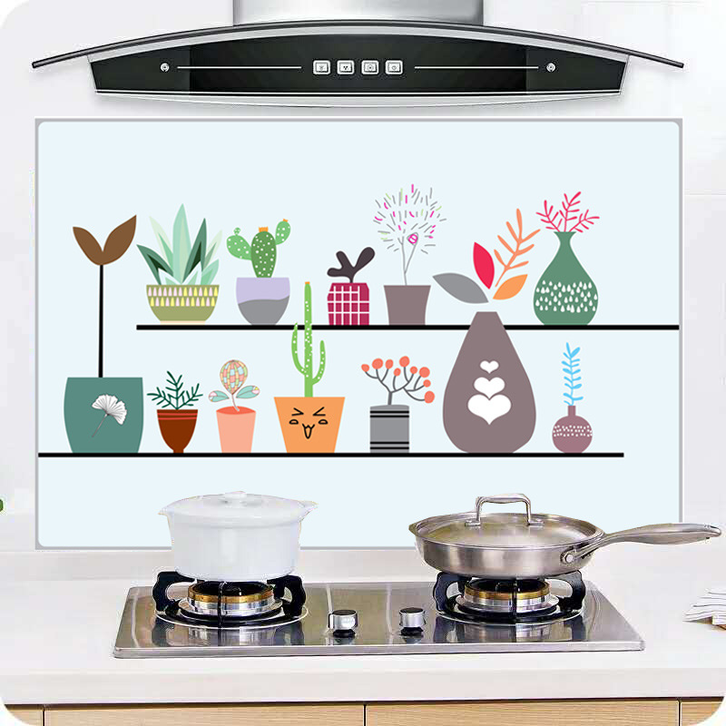 Self-Sticking Kitchen High Temperature Cooktop Cabinet Cabinet Fume Wall Moisture-Proof Waterproof Oil Sticker