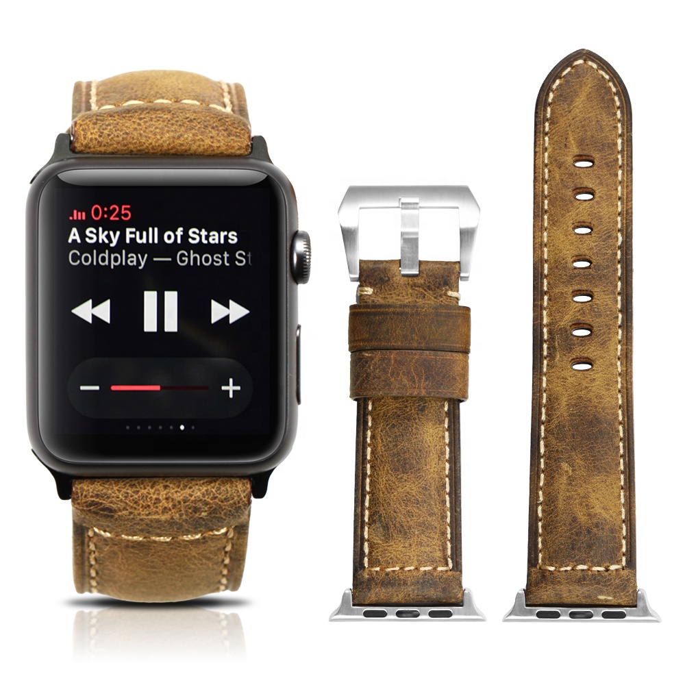Оптовая продажа женских и мужских умных часов из натуральной кожи для Apple Watch series 5/4/3/2/1 44 мм 40 мм и 38 мм 42 мм