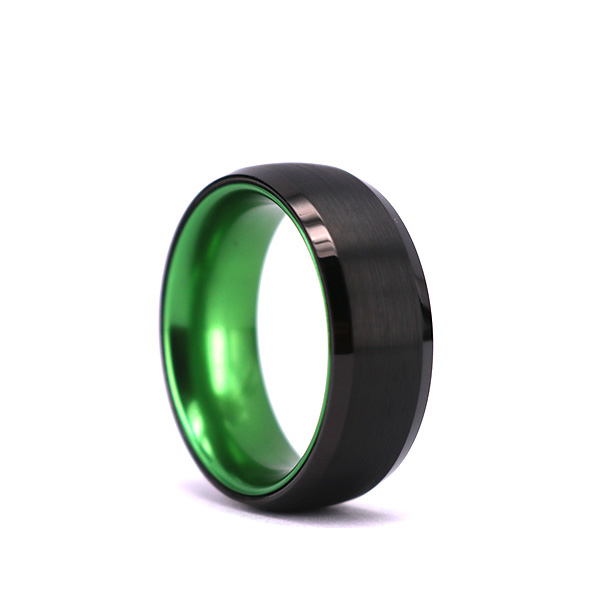 Tungsten обручальное кольцо, зеленое, уникальное мужское обручальное кольцо Tungsten, вольфрамовые обручальные кольца с цветными рукавами