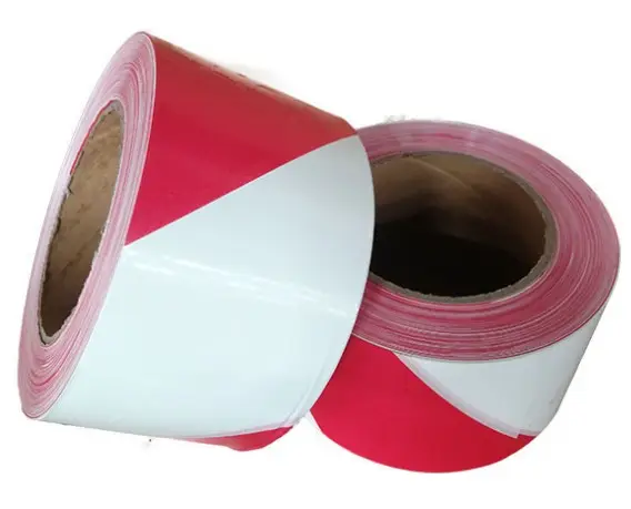 PE Red and White Danger Warning Tape Barricade Tape