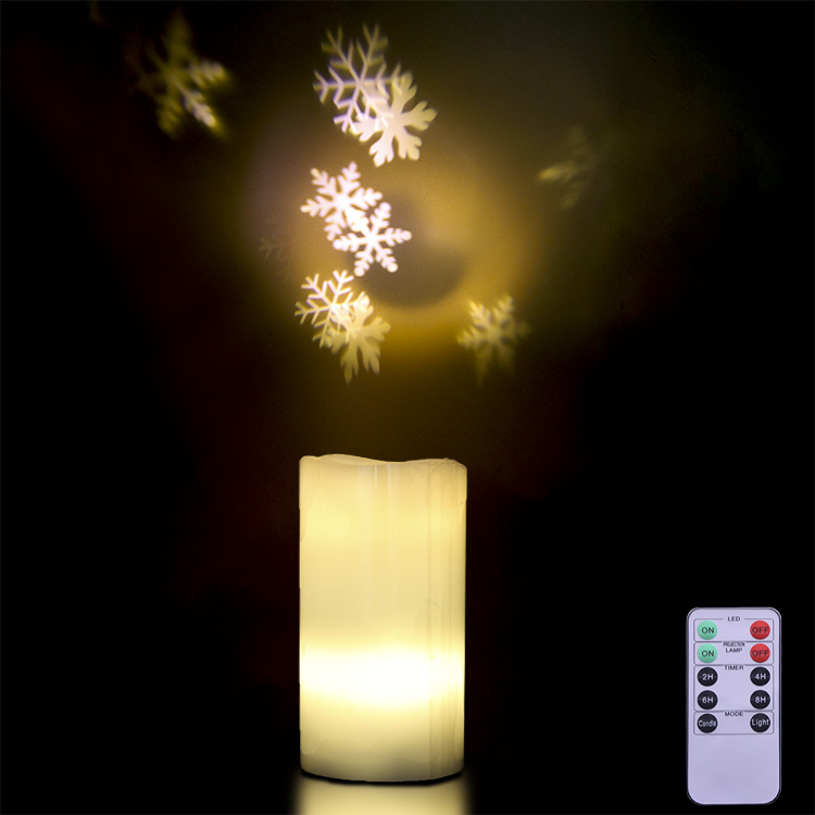 MiniLEDProjectionCandleLight беспламенный мерцающий пульт дистанционного управления лампа Рождественский Декор лучший подарок для дам и детей