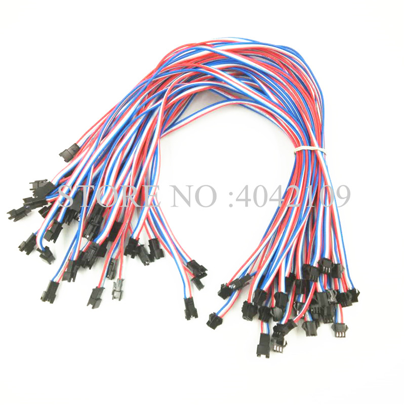 3Pin 4Pin кабель-удлинитель 0,5 м 1 метр 18AWG JST SM штекер-гнездо провода Соединительный кабель