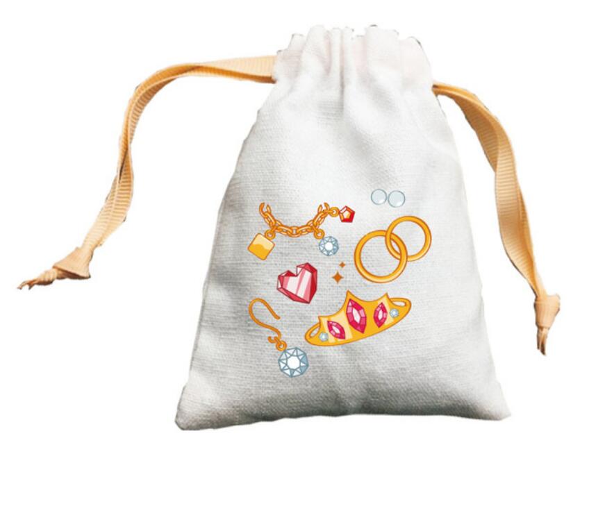 100% soft cotton custom logo wedding velvet jewelry bag for packaging