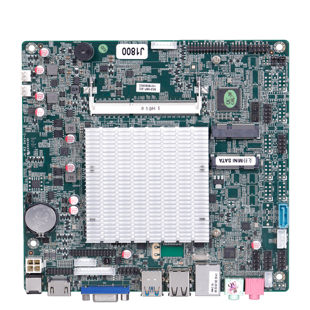 Mini-ITX материнская плата безвентиляторный Intel Celeron J1900 Quad Core 2,0G с 4USB и 2COM или 10COM