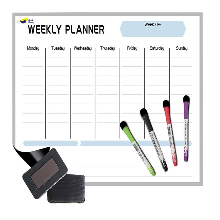 Custom fridge board magnetic weekly planner