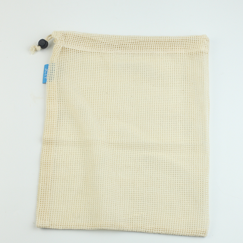 custom cotton mesh pouch muslin bags