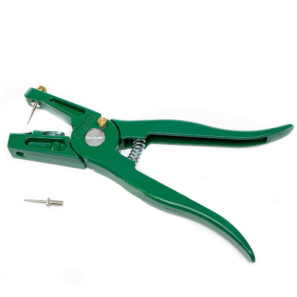 Ear tag pliers Animal Control Device Green Metal ear thorn tongs
