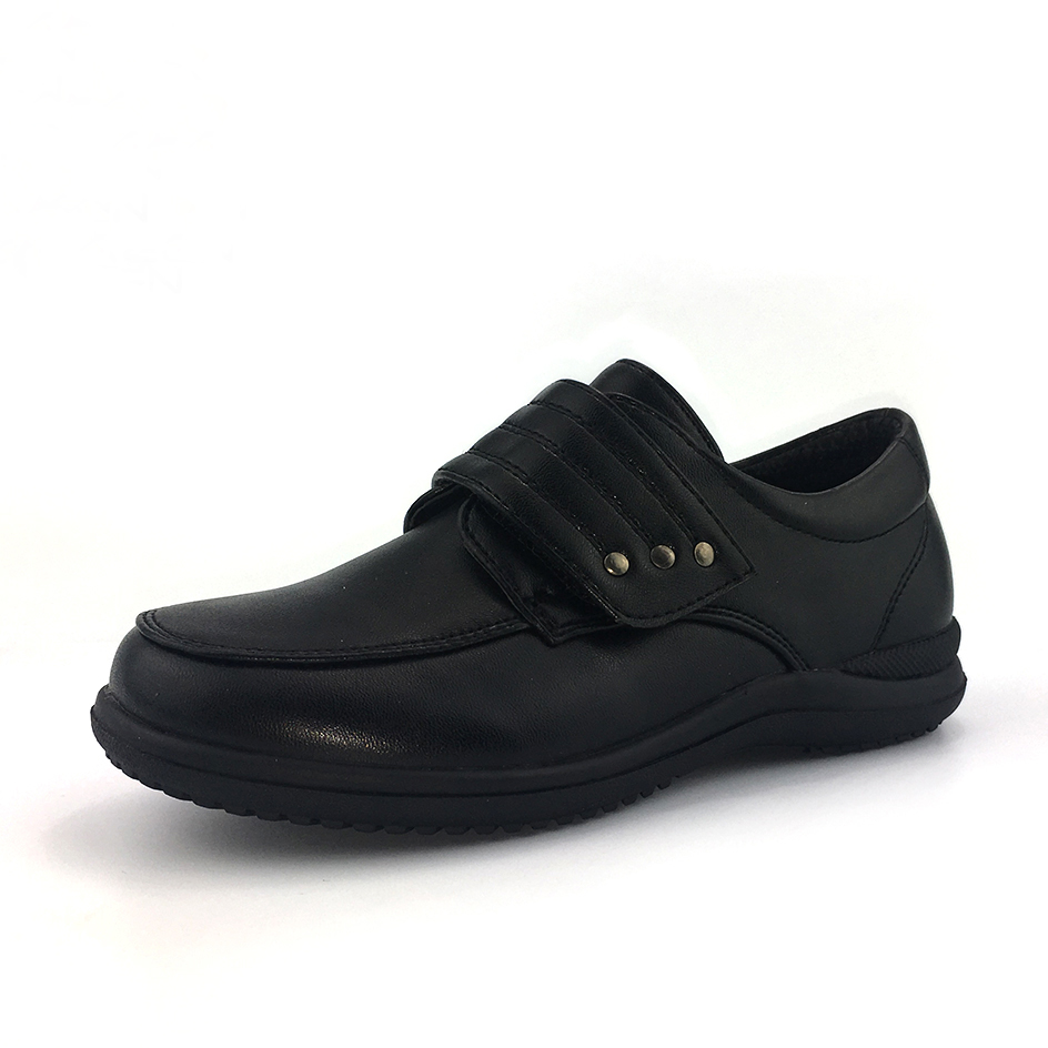 Greatshoe wholesale school shoes with black buckle strap for boys
