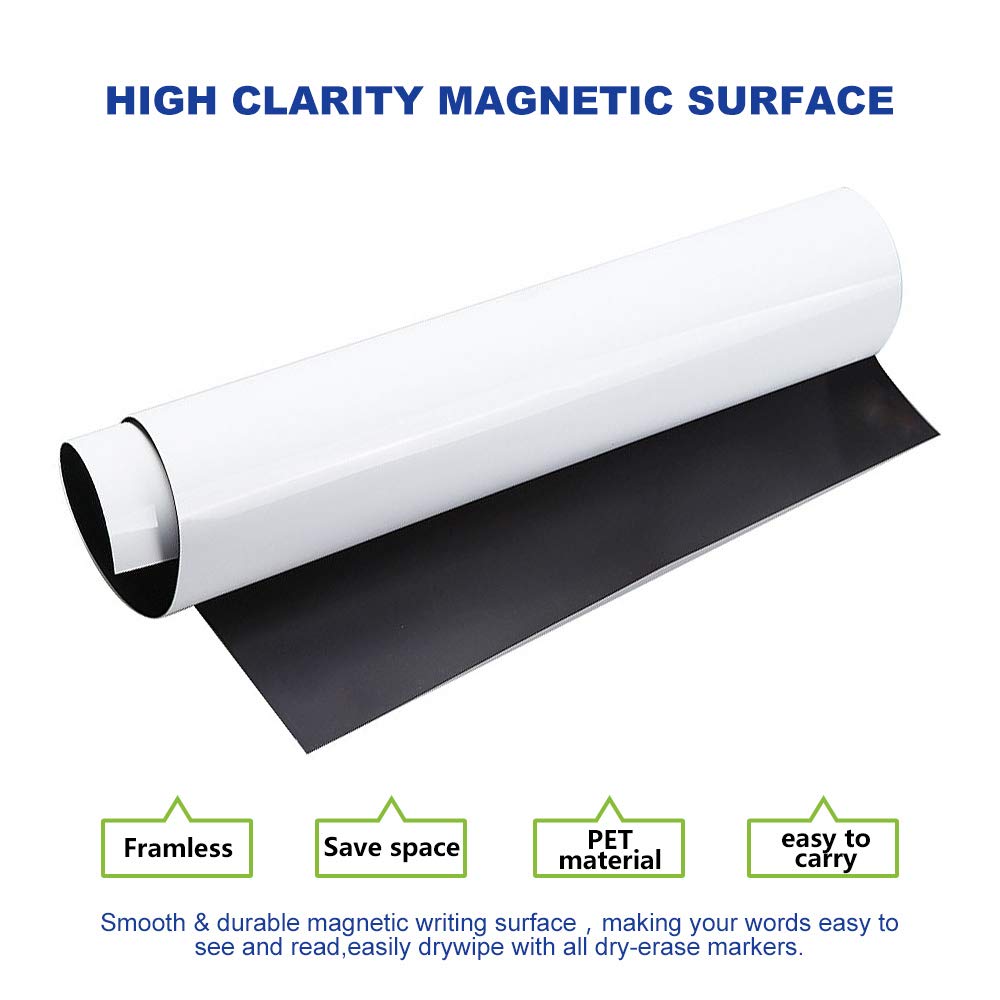 БОЛЬШАЯ сухая стереть Whiteboard Roll Магнитная восприимчивая поверхность, самоклеющаяся основа 60x36 дюймов/0,6 мм толщина для стены
