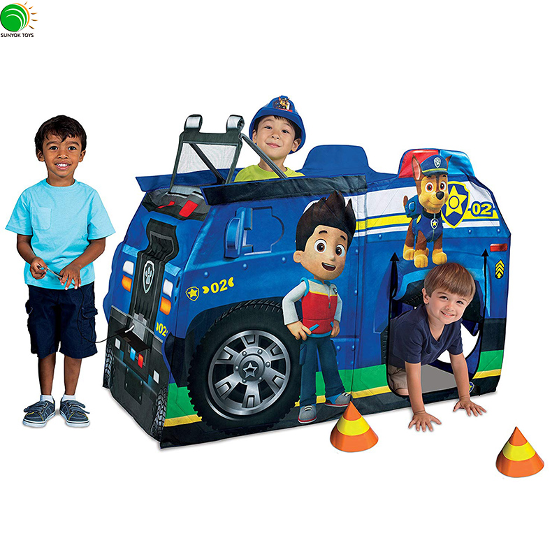 Chase Police Truck Children Pop Up Play Tent Foldable Indoor/Outdoor Playhouse For Kid
