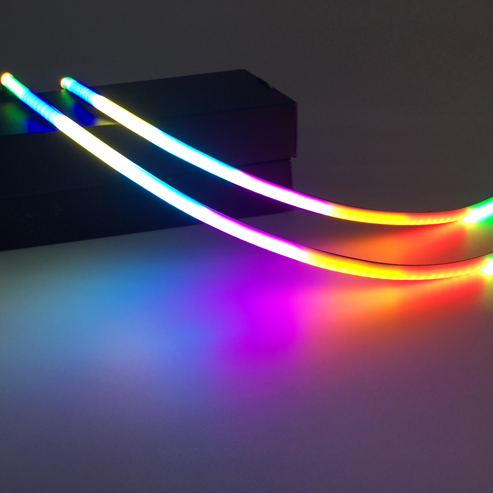 24 дюймов лампа RGB трубка последовательный drl дневные ходовые drl Мягкая трубка фара