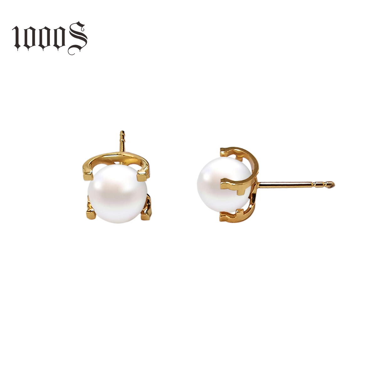 100% из натурального пресноводного жемчуга Розовый 18K сплошные золотые серьги-гвоздики, серьги, модное ювелирное изделие для женщин