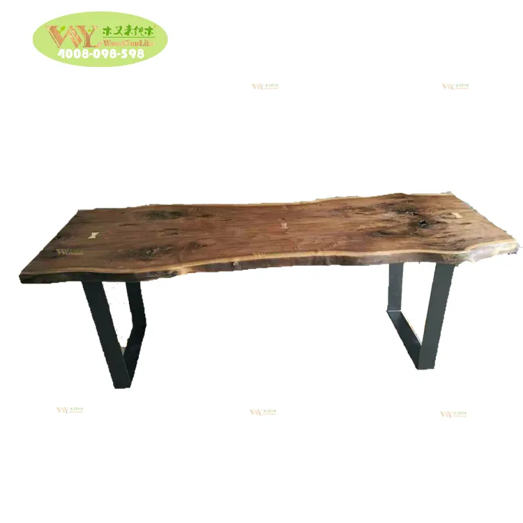 Handcraft live edge slab table solid wood walnut dining home office slab table top