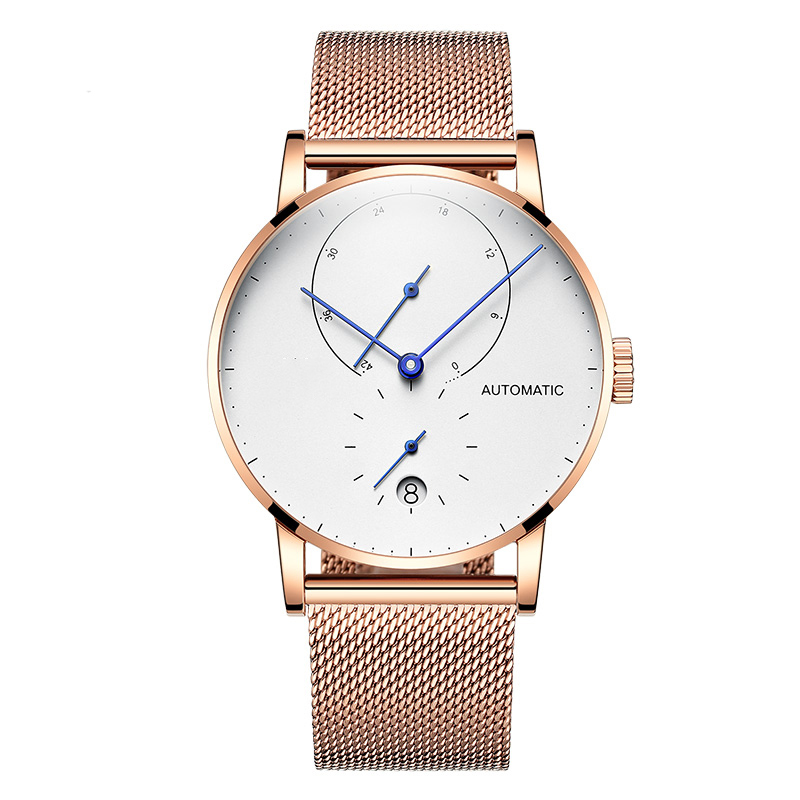 5 atm watches Gold stainless steel customized luxury brand automatic men watch
