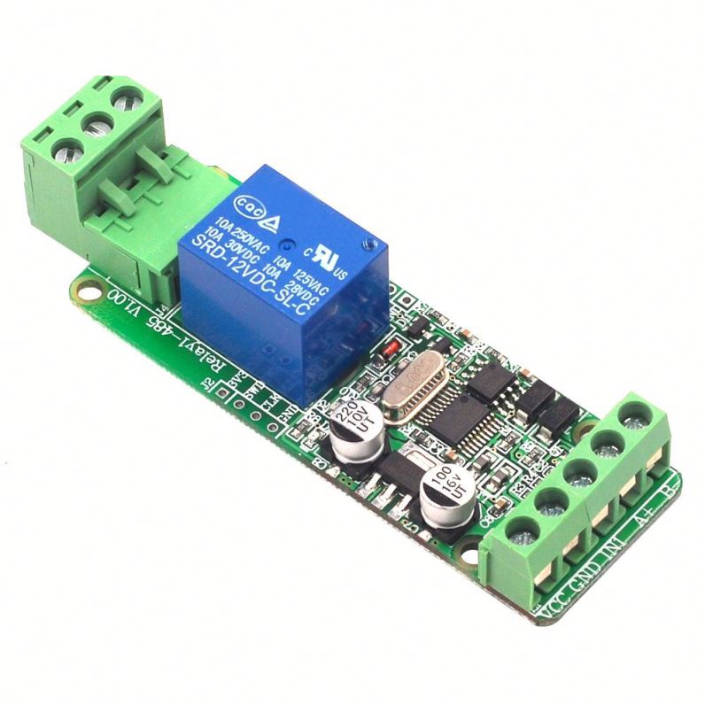 Modbus-Rtu 1 канал 12 В релейный модуль переключатель вход \/выход RS485 \/ TTL связь
