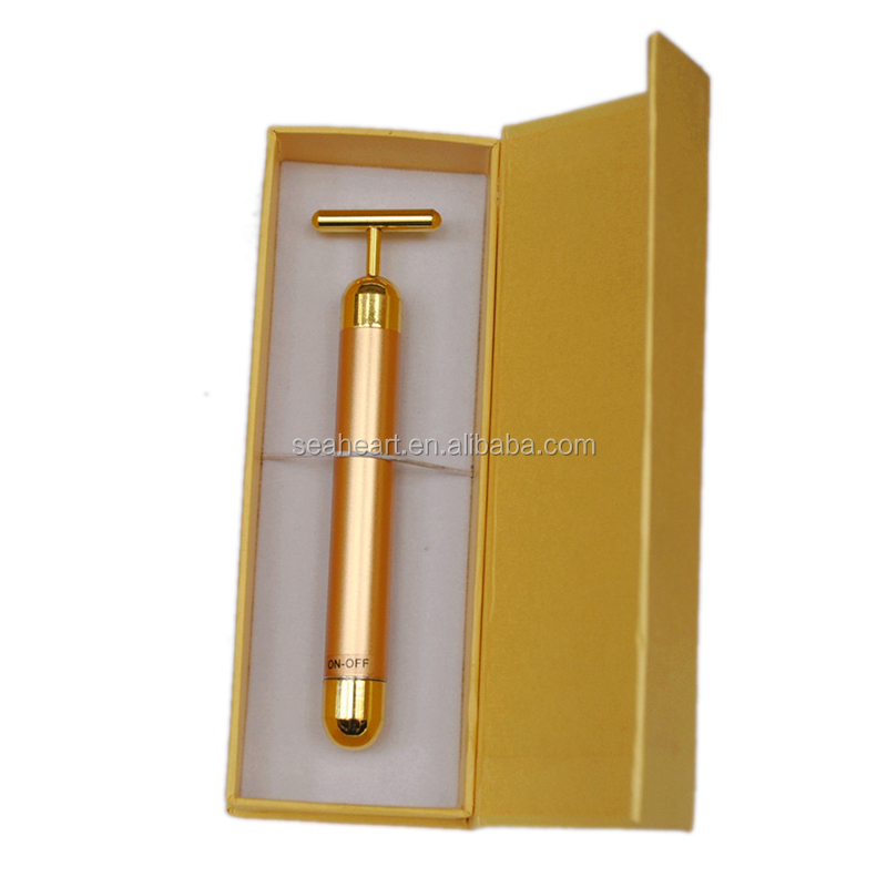 electric face-lift rod face massage device emperorship face-lift tools 24k gold beauty bar