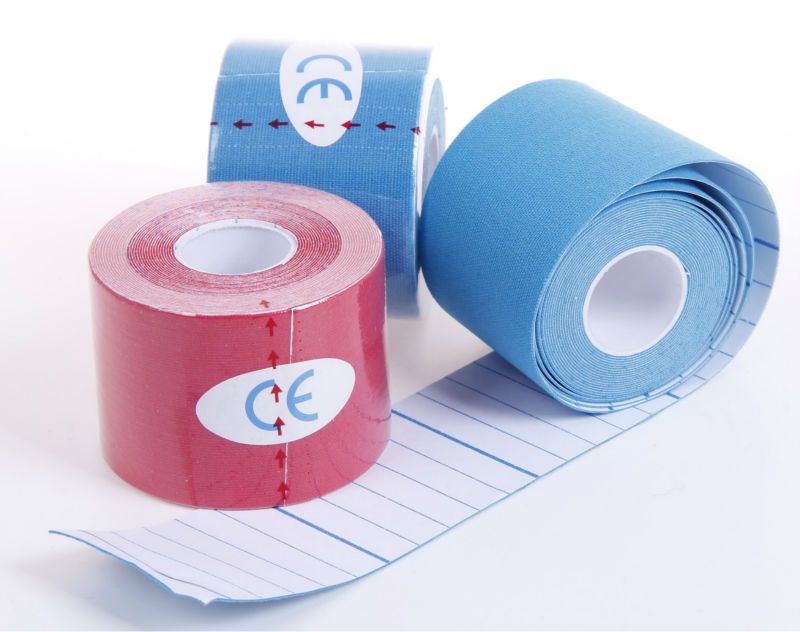 5cmx5m 2''x16.4ft OEM Custom Logo Printing Pre-cut Regular Kinesiology Sports Muscle Tape For Sport And Physiotherapy