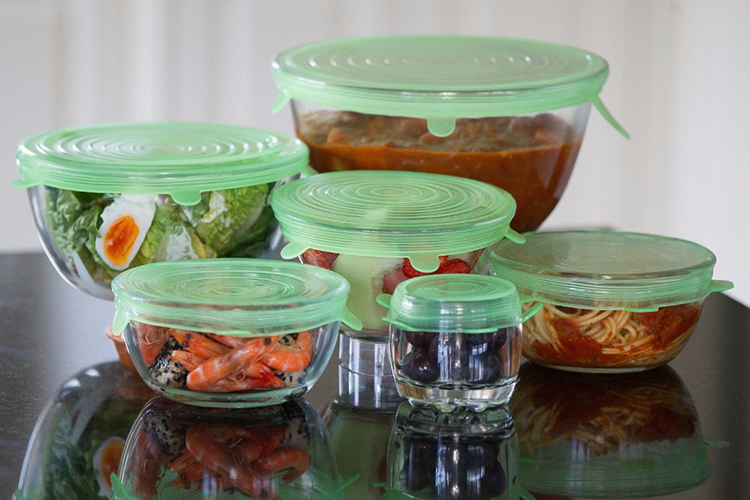 Reusable Heat Resistant Expandable Silicone Stretch Lids for Keep Food Fresh