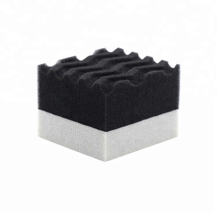 Custom wholesale foam wax pad Sponge Automobile Car Washing Tires Dressing Applicator Pad tyre waxing sponge