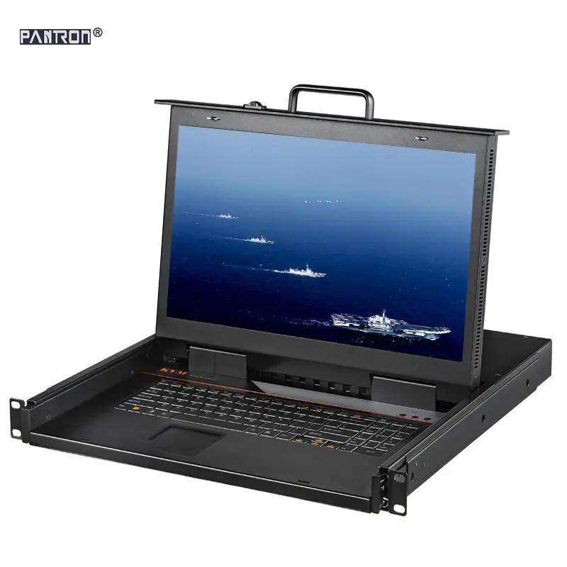 1/4 /8 /16ports KVM drawer 1980 * 1080 resolution 15.6 inch LED KVM switch with keyboard touch pad kvm console