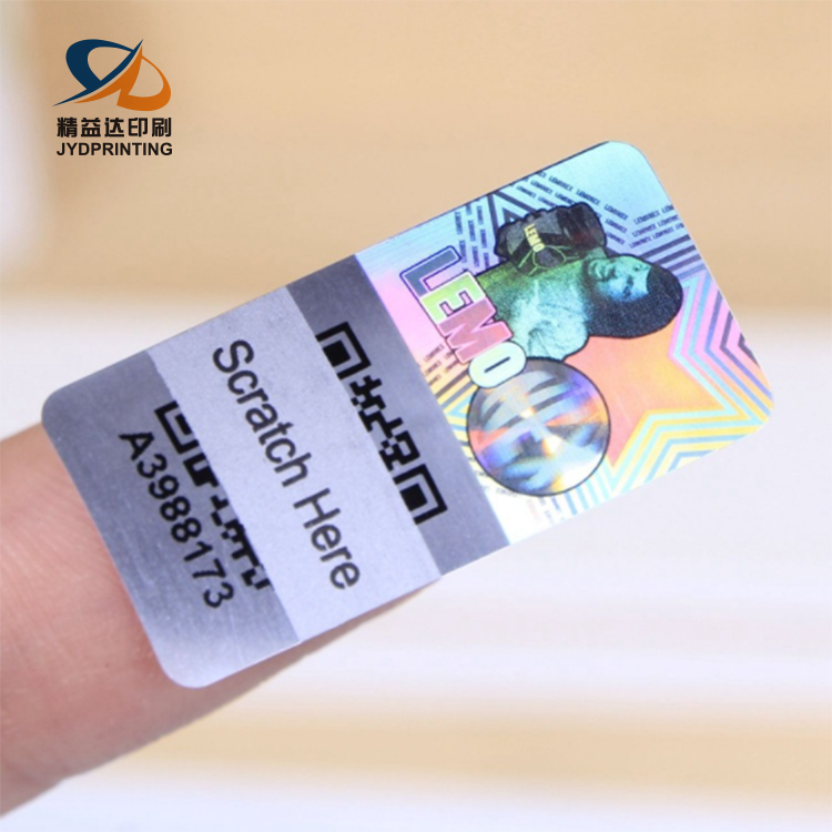 JingYiDa Manufacture высокое качество пользовательский QR код этикетка наклейка серебряная этикетка от царапин