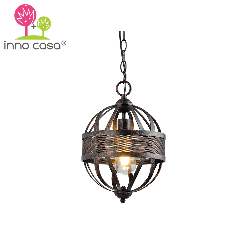 Compact Antique Bronze E26/E27 Sphericity Pendant Lamps For Factory