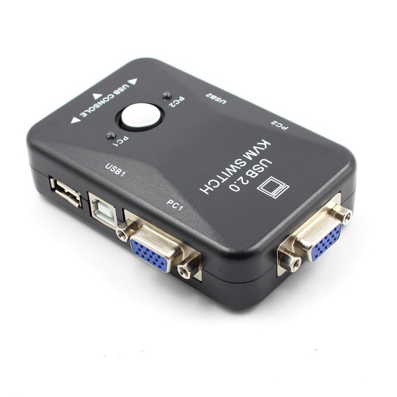 2 порта USB 2,0 KVM переключатель VGA/SVGA разветвитель Box Video VGA переключатель два входа и один выход
