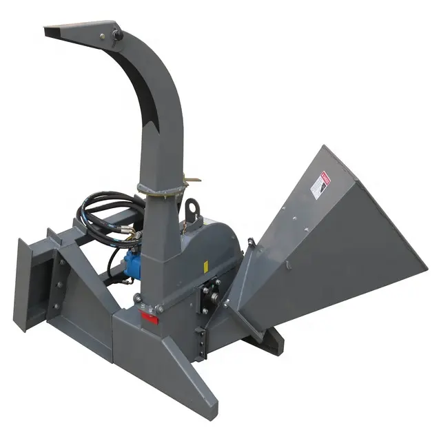 CE approved skid steer mounted 8 inch wood chipper
