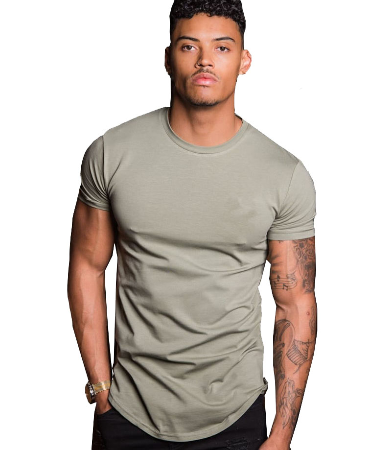 Оптовая продажа 95% хлопок 5% эластан мужчины slim fit Футболка оптом