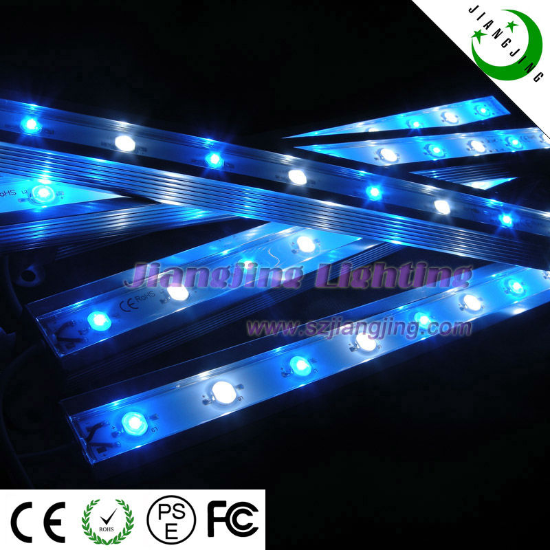30cm 6*3w водонепроницаемый 12v 460nm 15w привело аквариума свет