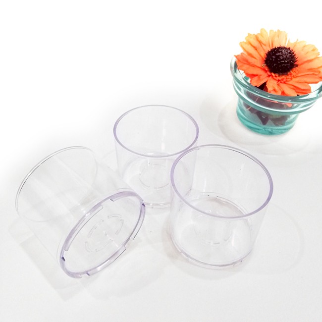 Pc material clear tealight cup empty candle cups