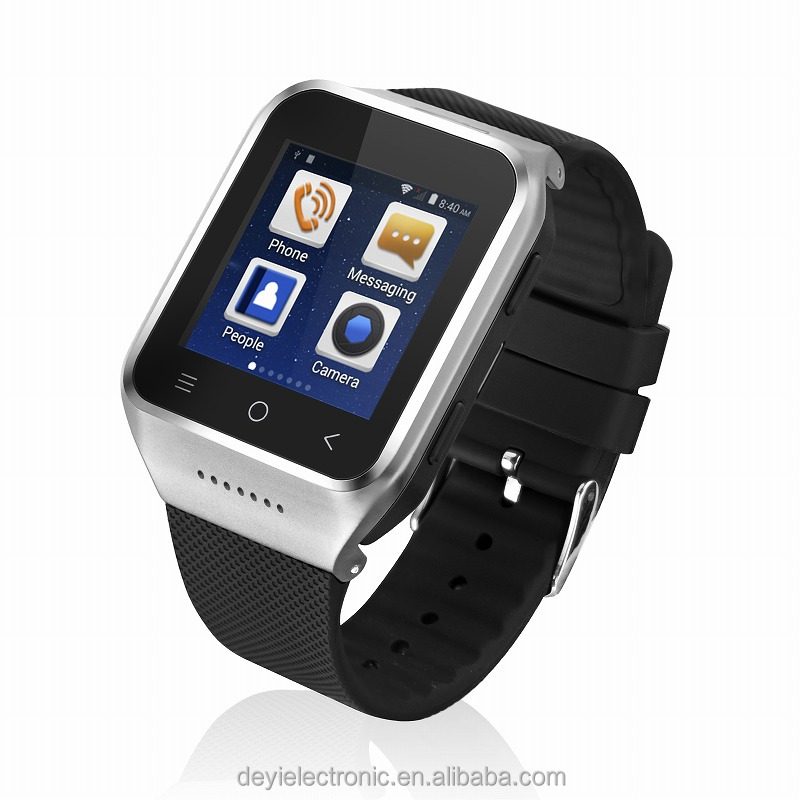 S8 силиконовые 1.54 дюймов Android 4.4 MTK6572 двухъядерный телефон часы 2.0MP камера GSM Смарт часы с электронной почты GPS