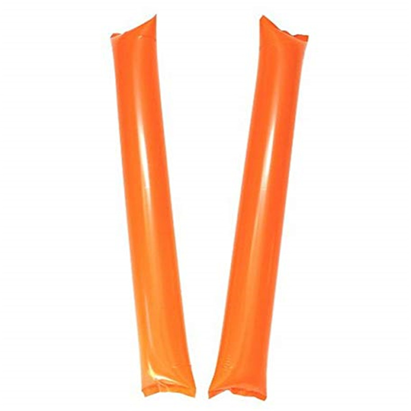 Promotional custom cheering pom poms PE material inflatable cheering stick
