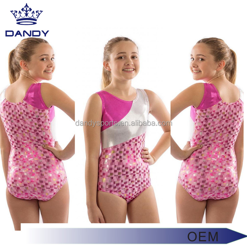 charming patriotic leotard holographic Foil Gymnastic Leotard performance gymnastic wear