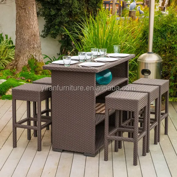 Used Bar Furniture Patio Outdoor Bar Sets Table With Chairs