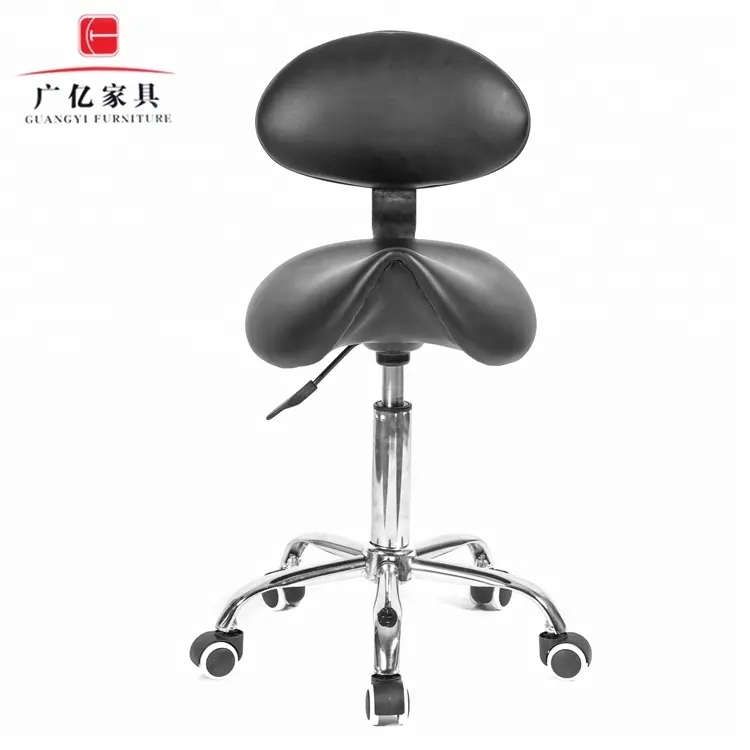 Saddle Stool Chair Pvc Saddle Rolling Clinic Spa Massage Stool Chair