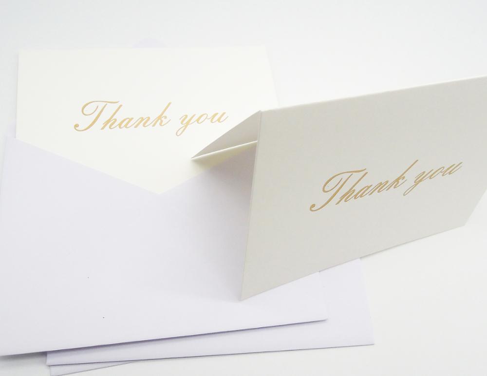 Продажа в розницу, хранящиеся 100 комплекты PackdedThank вам карты с конвертом