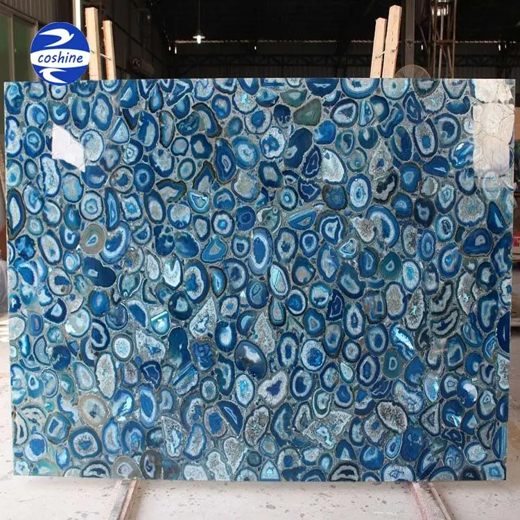 Natural luxury onyx blue agate marble slabs price for inner stone walls decoration