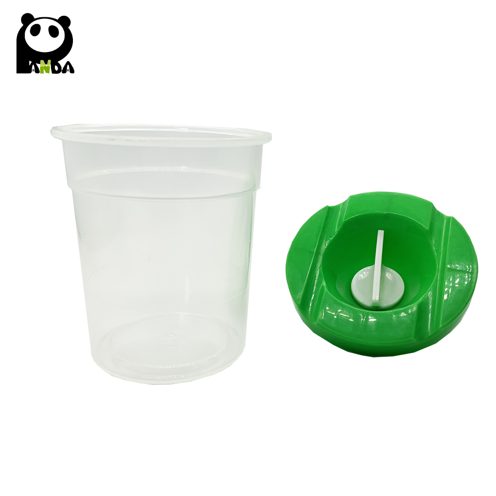 Transparent Plastic Paint Pot with Lid brush wash pot