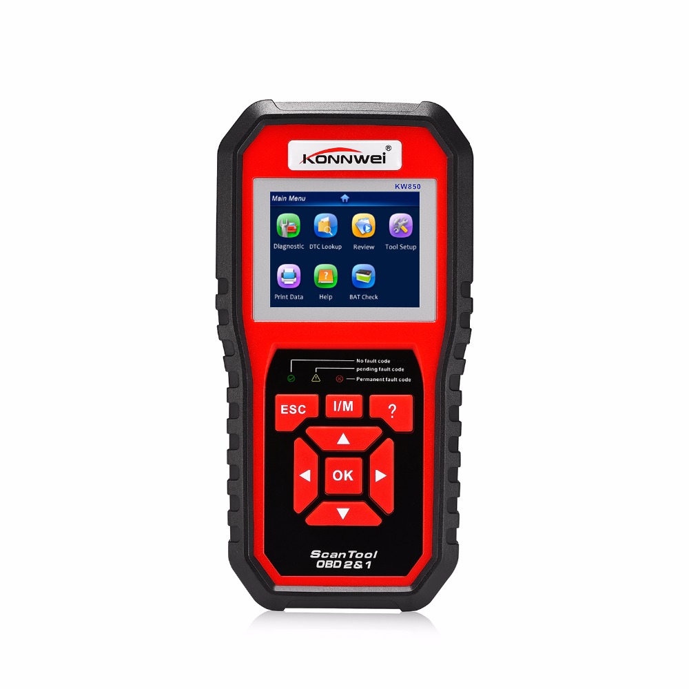 Лучший OBD2 ODB 2 Автомобильный сканер KONNWEI KW850 многоязычный полнофункциональный OBD 2 автоматический диагностический инструмент лучше, чем AL519