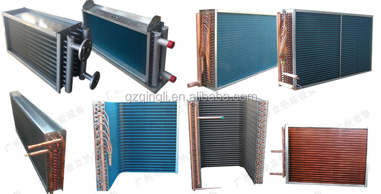 Copper Tube Aluminum Foil Fin Heat Exchanger Freon Water Condenser